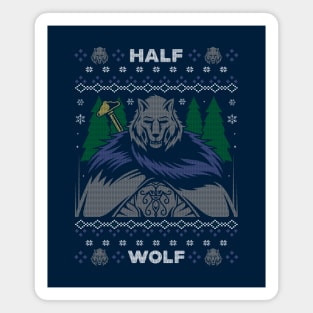 Half Wolf Knight Christmas Magnet